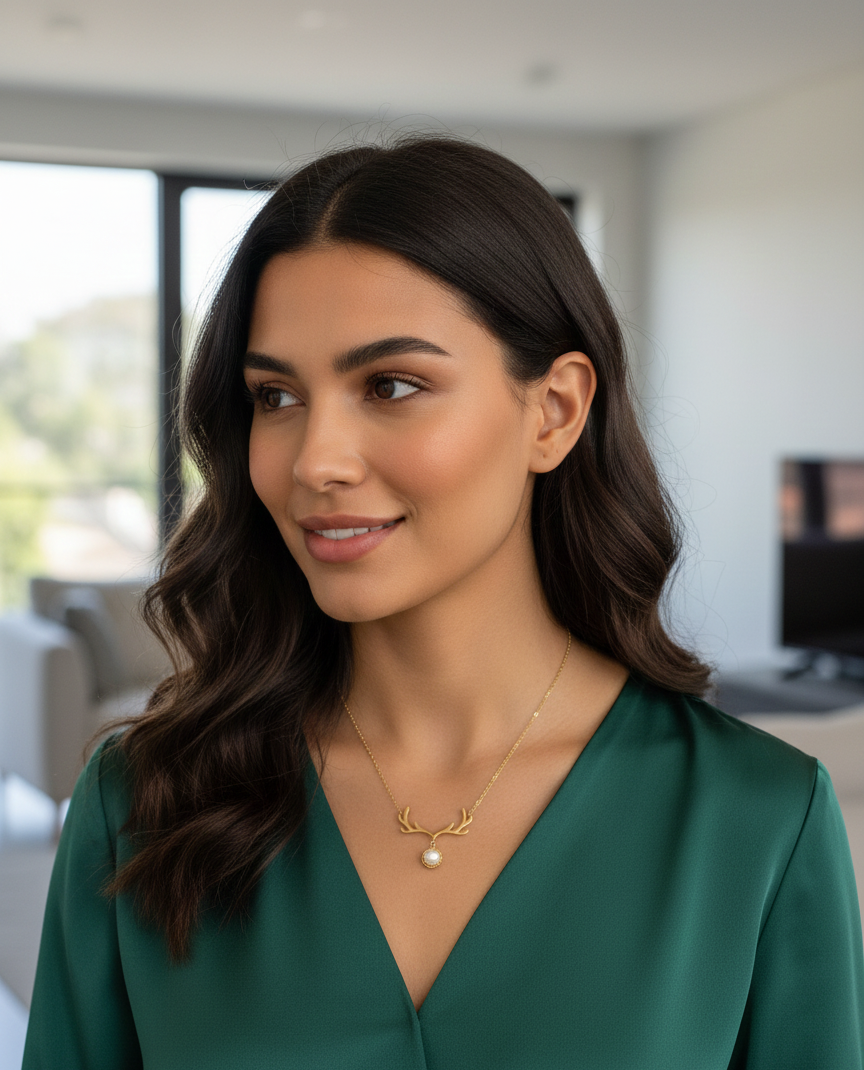 Collier Gold Cornes de gazelle - stainless steel