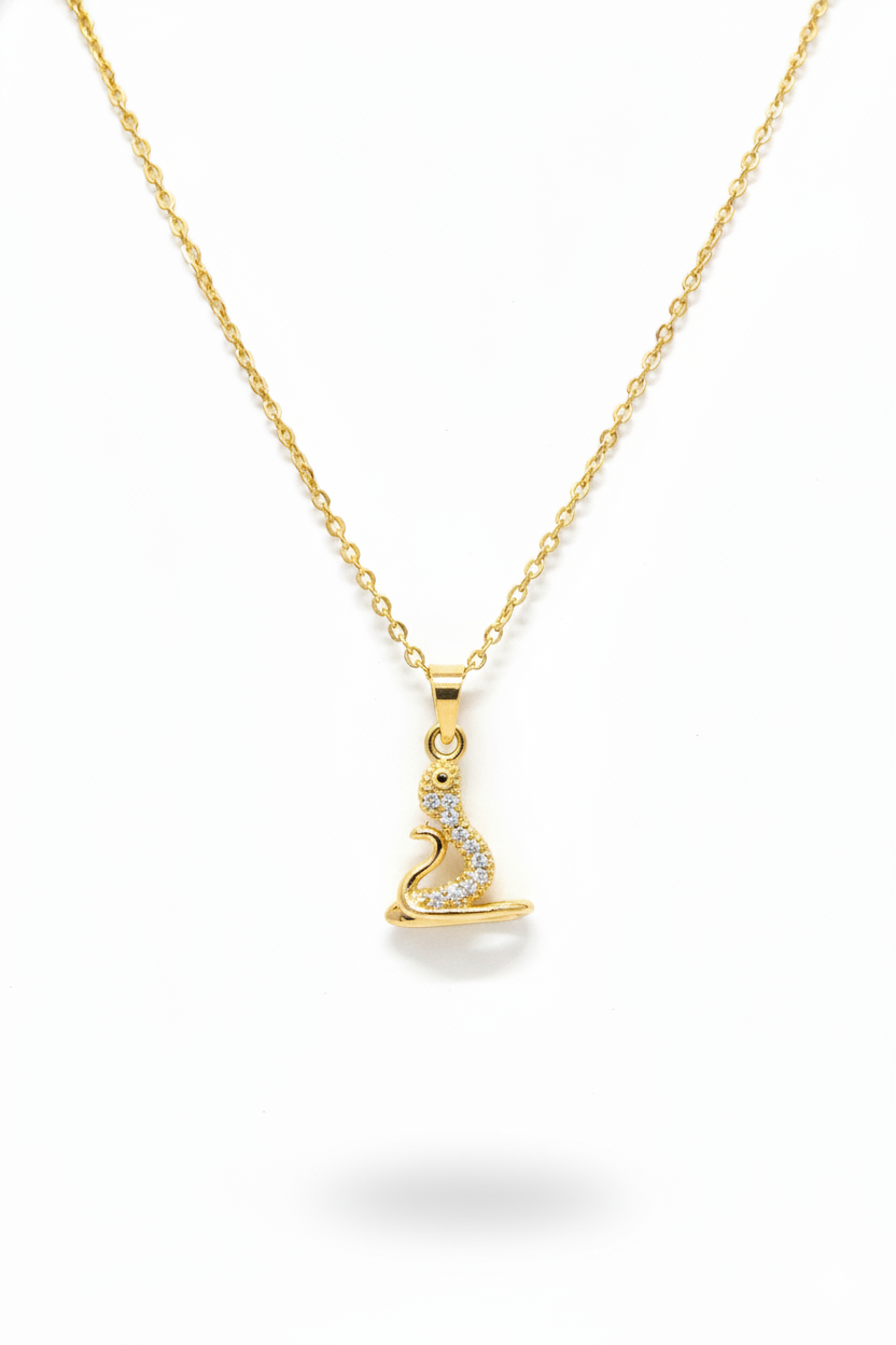 Collier Cobra Gold - stainless steel