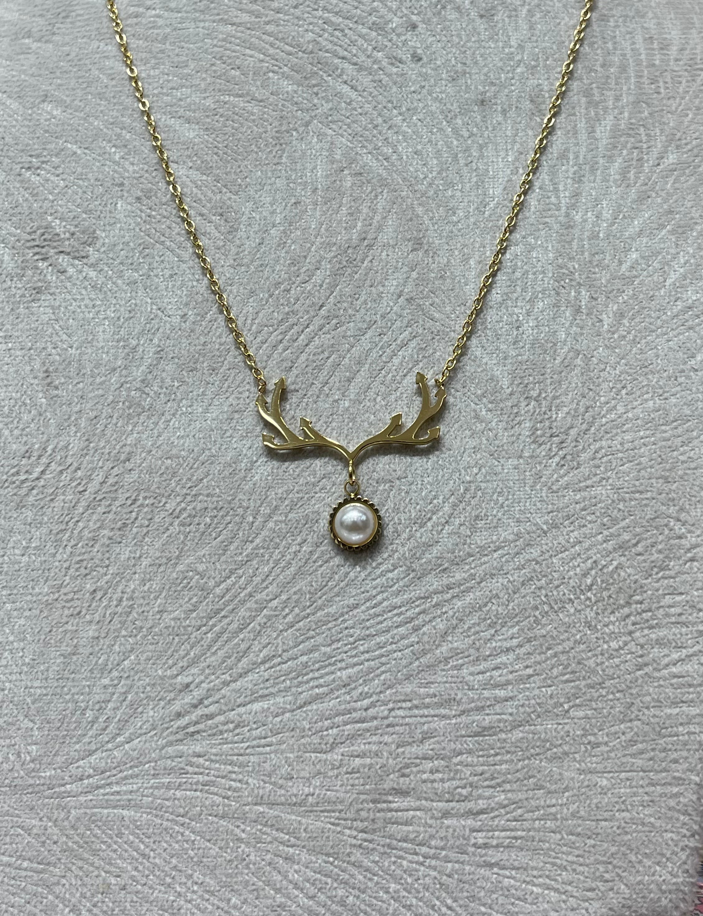 Collier Gold Cornes de gazelle - stainless steel