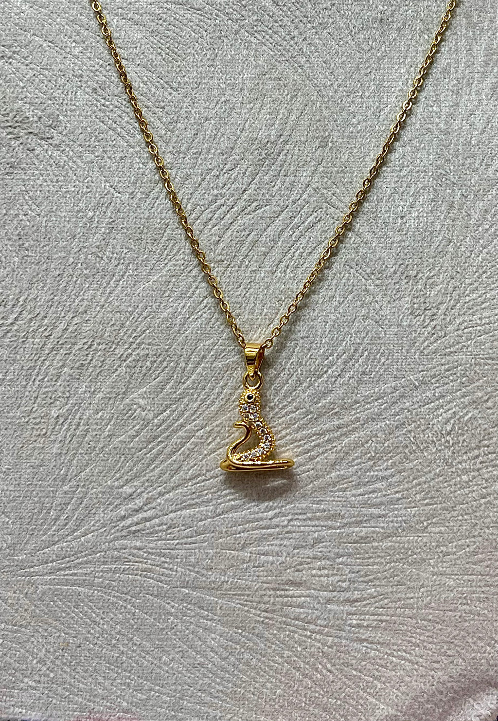 Collier Cobra Gold - stainless steel