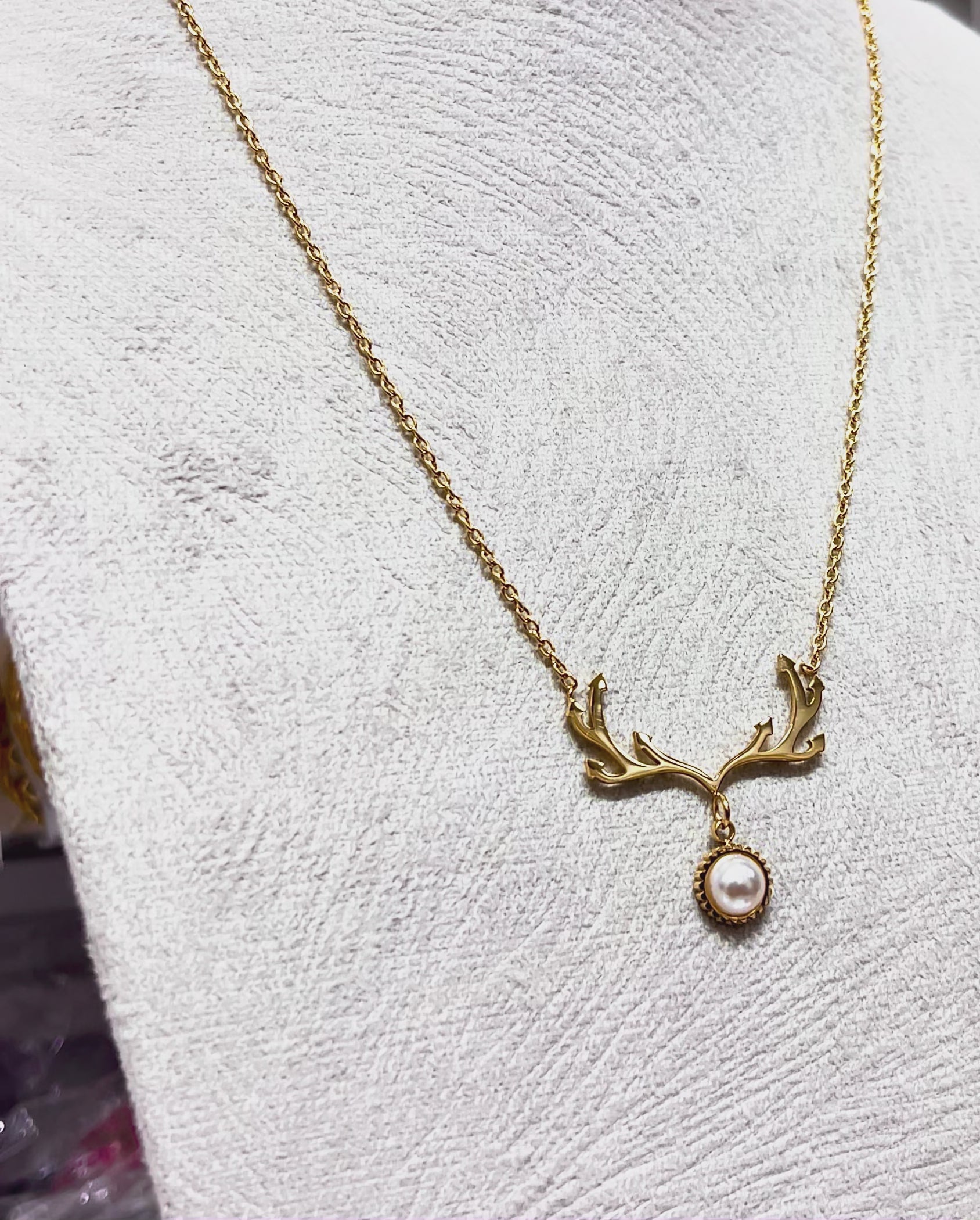 Collier Gold Cornes de gazelle - stainless steel