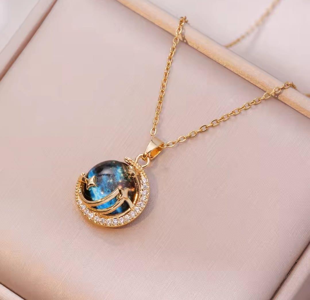 Collier Gold Galaxy - Stainless Steel